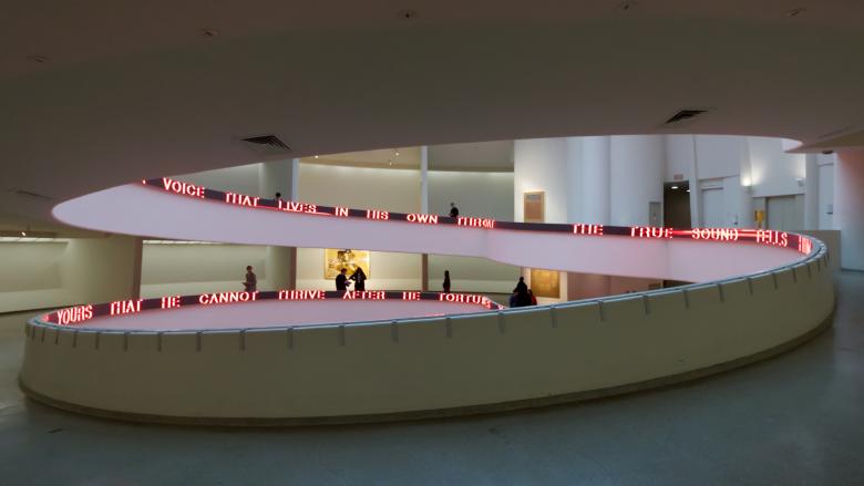 Writing Words in Space - 'Jenny Holzer: Light Line' at the